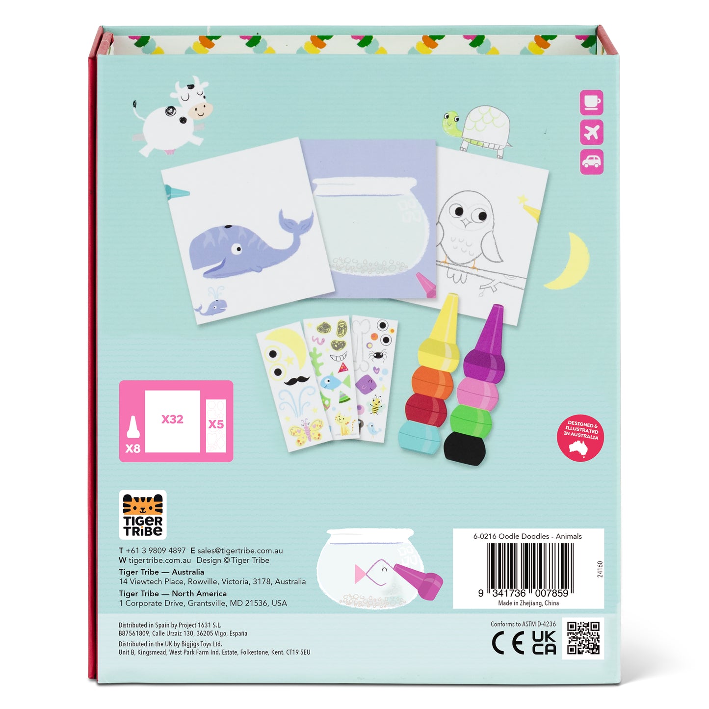 Oodle Doodles Animals - Crayons and Stickers